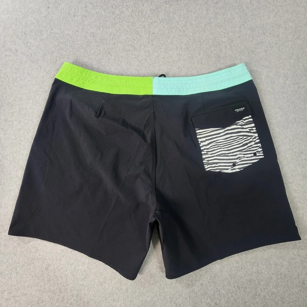 Volcom‎ About Time Liberators Boardshorts Mens 40 Black Teflon EcoElite Stretch